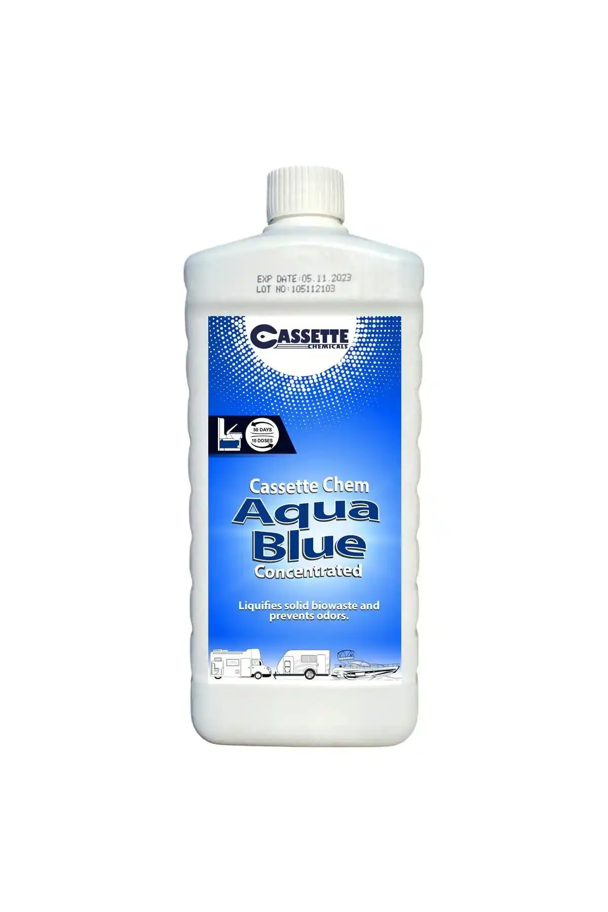 Karavan ve Tekne Tuvaletleri İçin Kimyasal Çözüm Cassette Chem Aqua Blue Concentrated