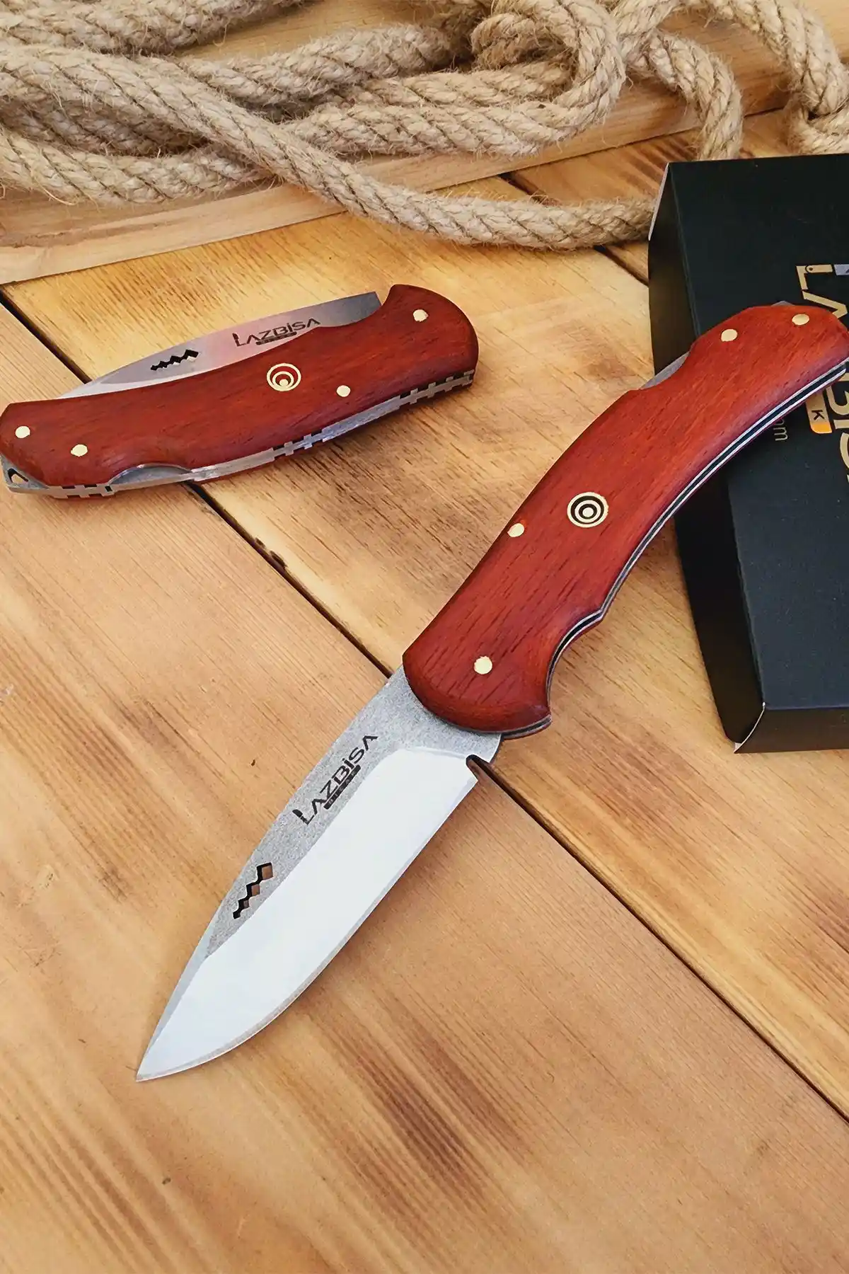 Lazbisa Paduk Sap Çakı ile Dayanıklı ve Şık Kamp ve Günlük Kullanım Bıçağı