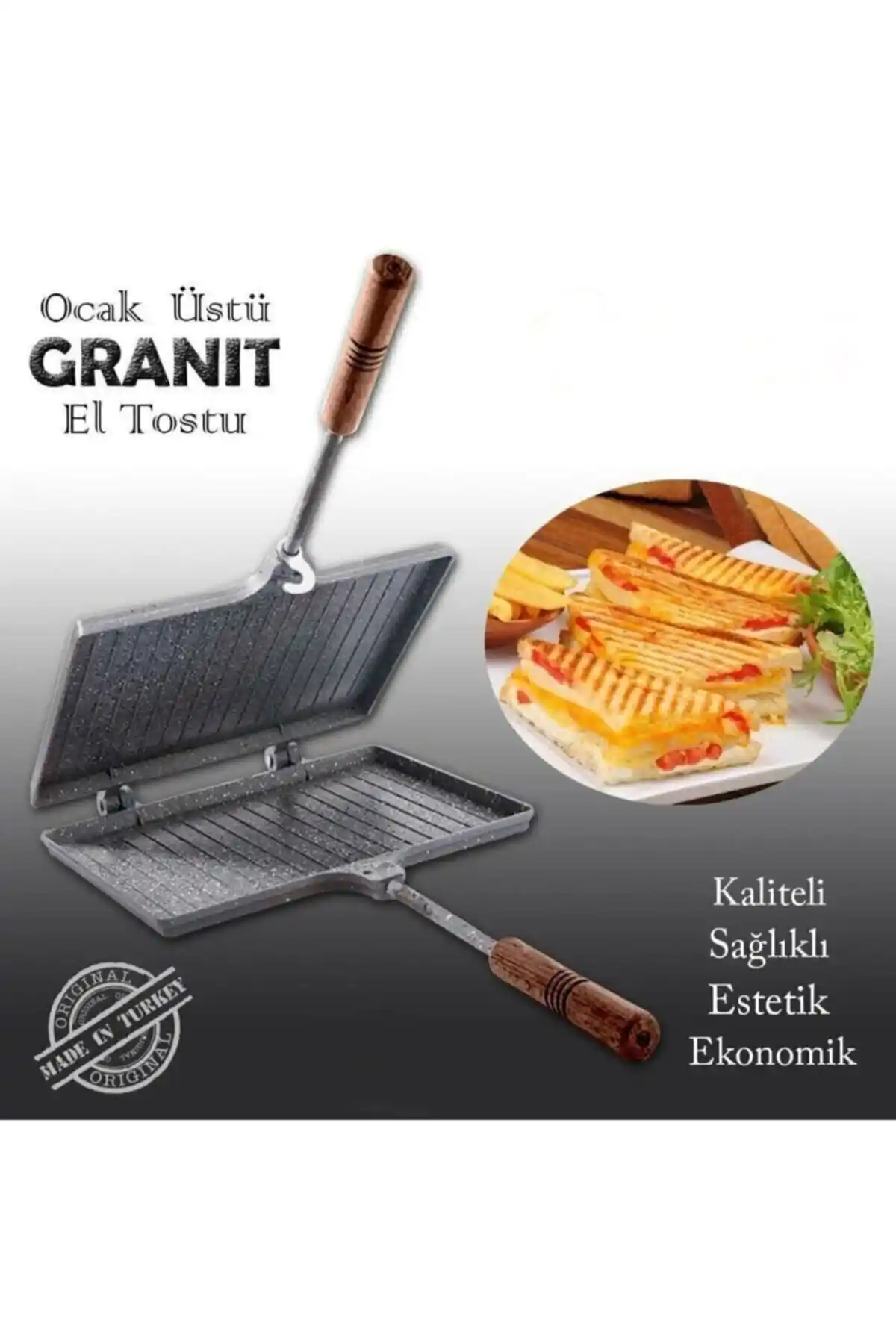 Mobilreyon Granit Döküm El Tost Makinesi: Şık ve Dayanıklı Mutfak Aleti