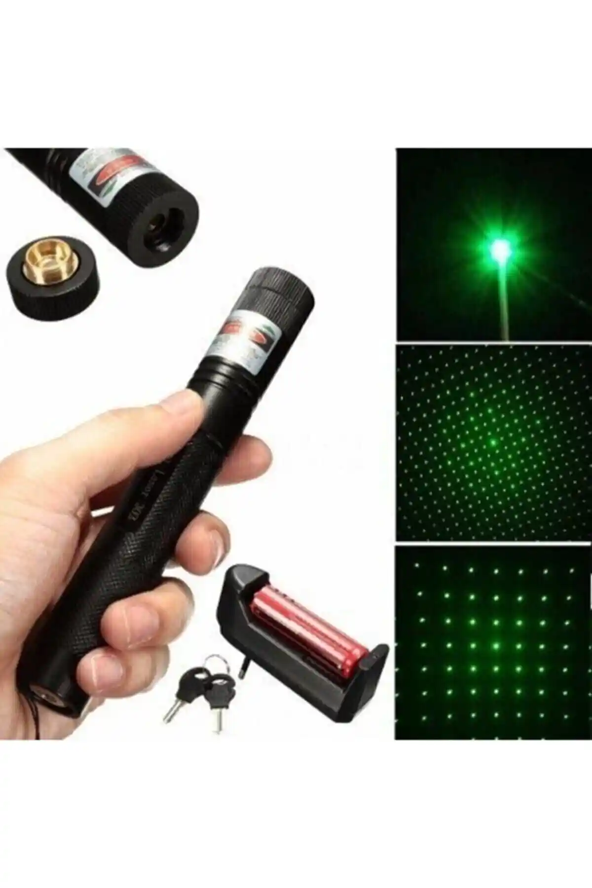 Nanopro Güçlü Yeşil Lazer Pointer 10000mw - Uzun Menzil ve Dayanıklı Tasarım