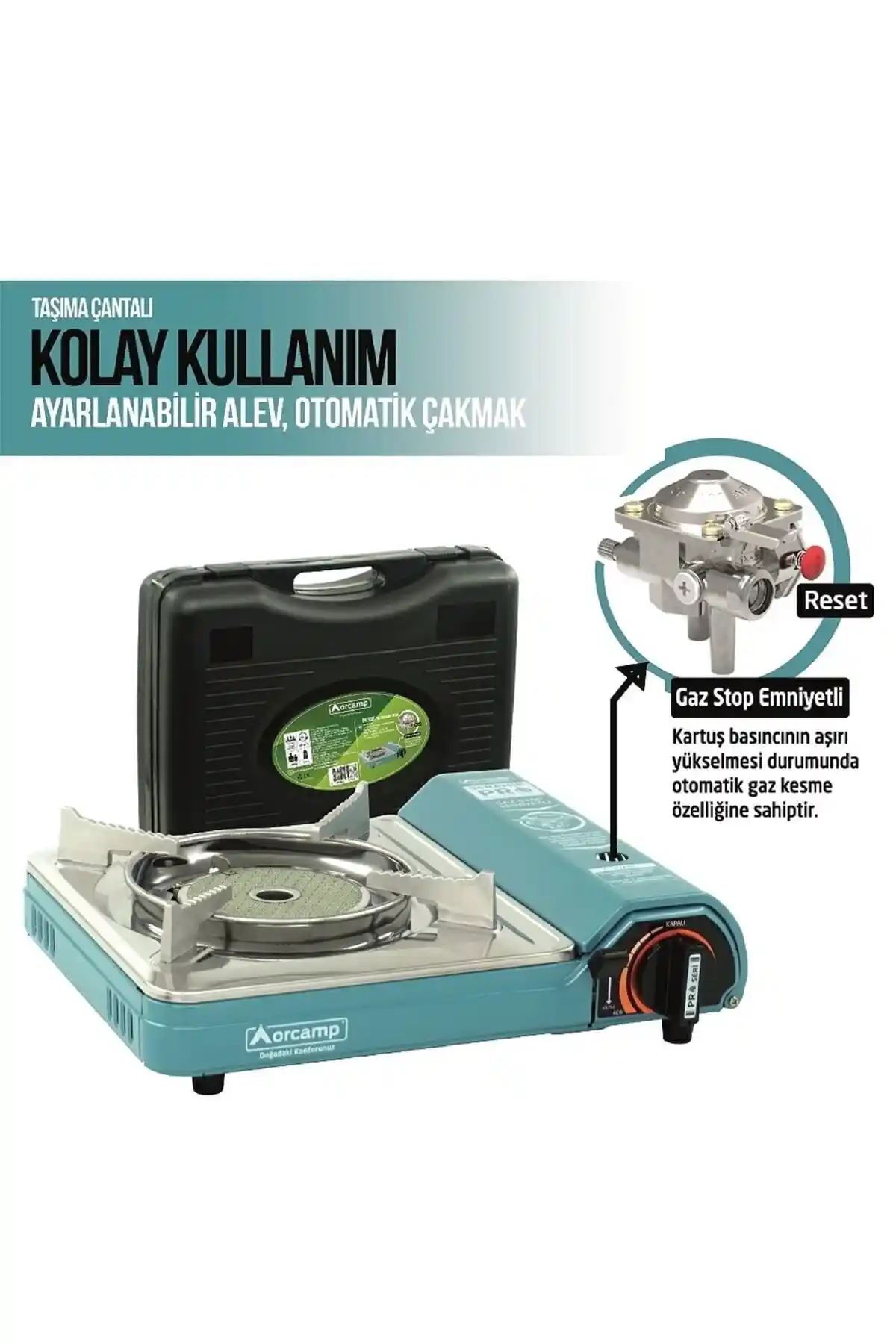 Orcamp Portatif Seramik Kamp Ocağı: Yüksek Performans ve Taşınabilirlik Bir Arada