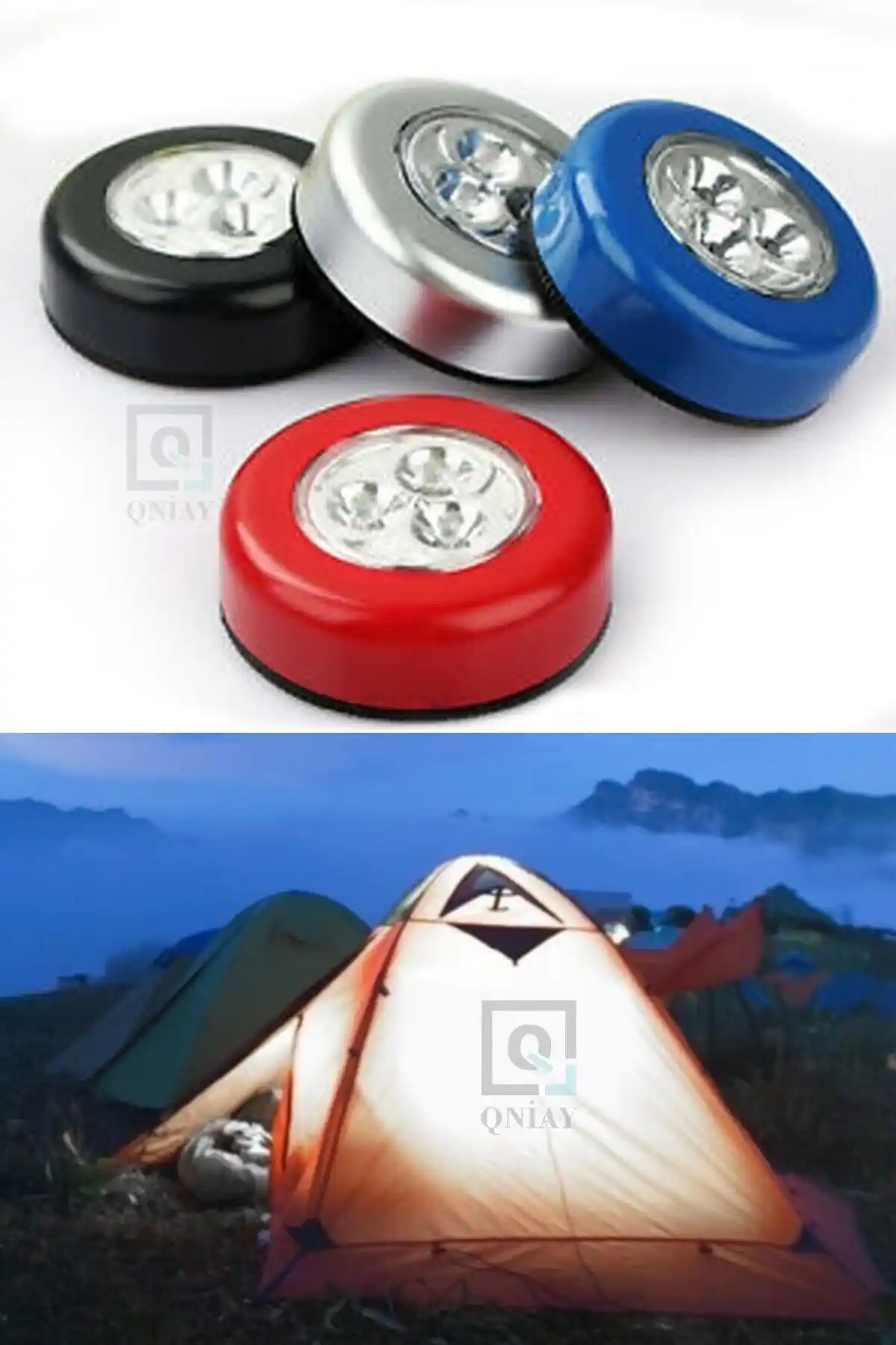 QNİAY Tasarımı Renkli Kamp Lambası: Pratik ve Dayanıklı Açık Hava Aydınlatması