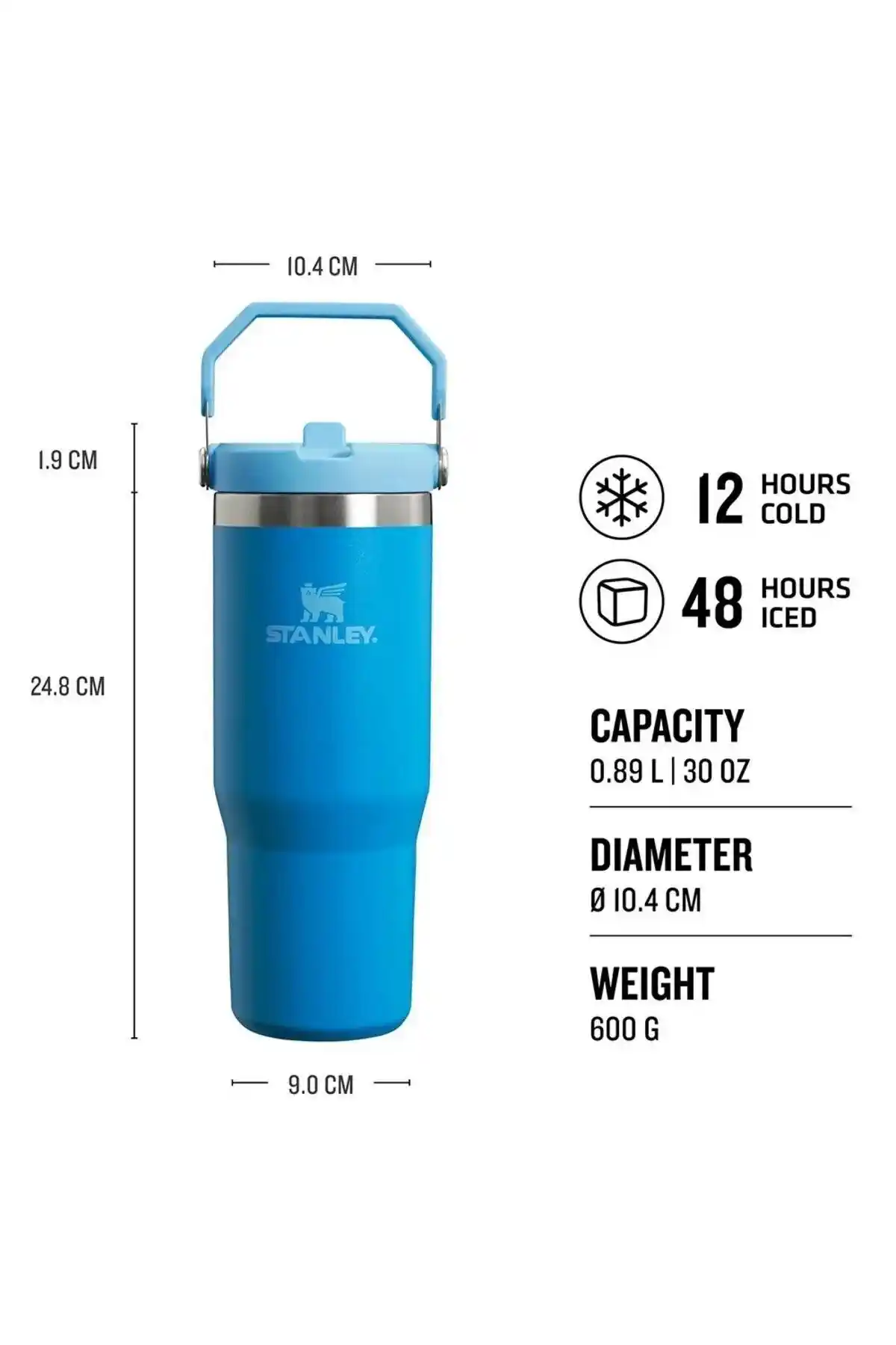 Stanley Iceflow Flip Straw Tumbler 30oz Paslanmaz Çelik Dayanıklı Termos