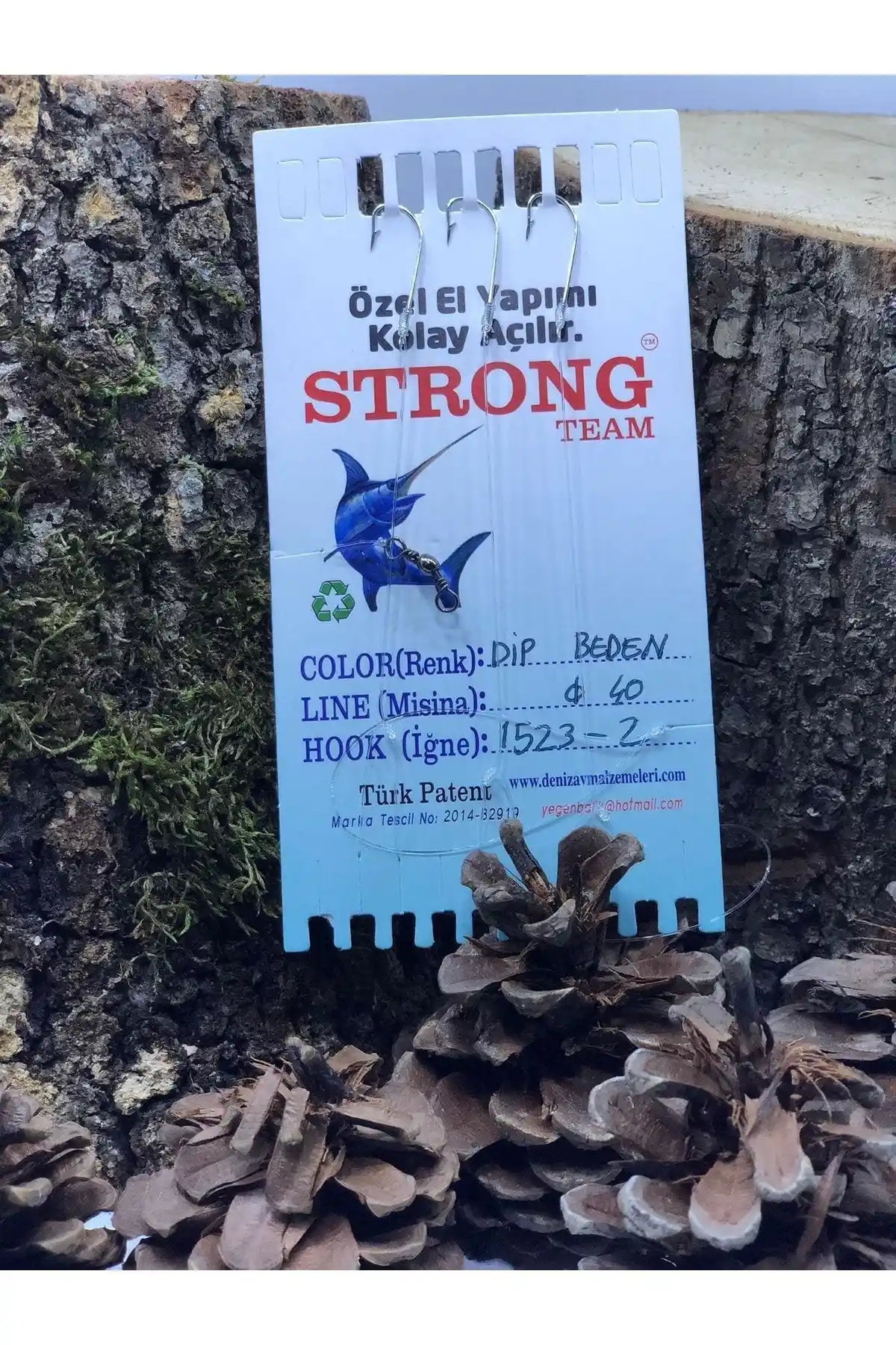 Strong Team Beyaz Üçlü Dip Iğne Takımı 1523 Serisi Uzun Pala Balıkçılık Ekipmanı