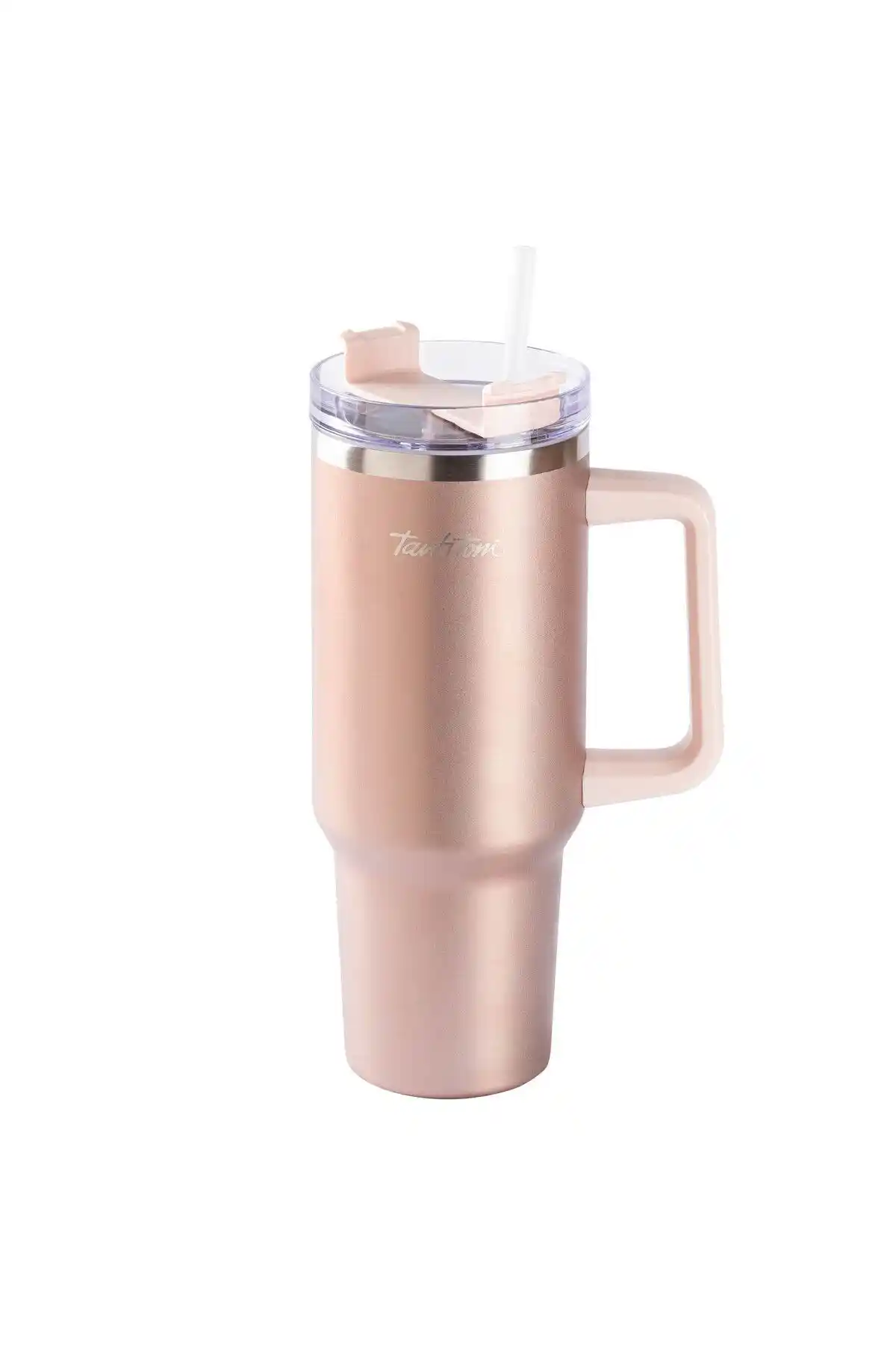 Tantitoni Rose Gold Paslanmaz Çelik Pipetli Termos Bardak 1,2 Litre Şık ve Dayanıklı Tasarım