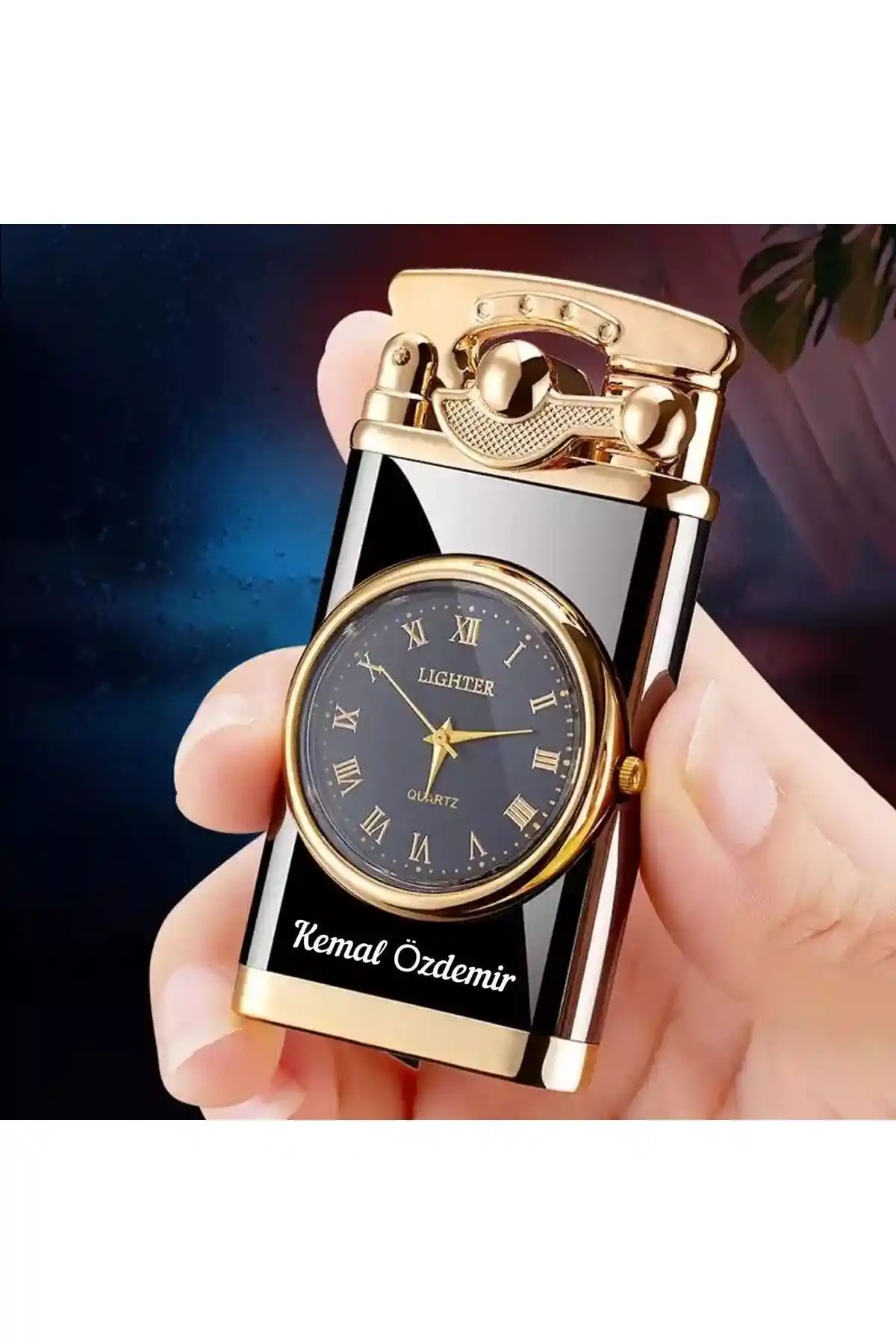 Techmarketi Kişiye Özel Saatli Çakmak: Şıklık ve İşlevselliğin Buluşması