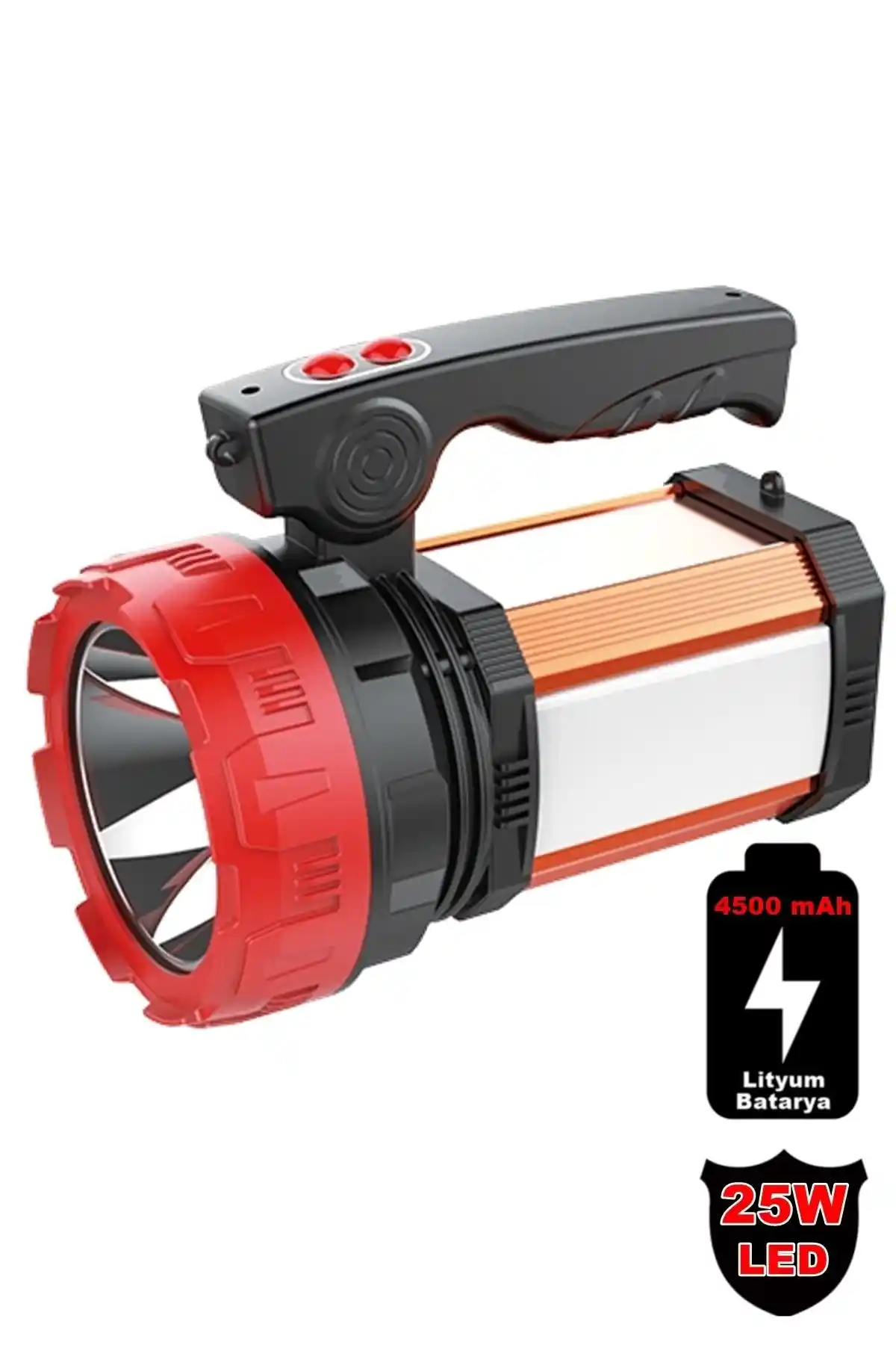 Yopigo 8100-YP 25W Ultra Güçlü Çok Fonksiyonlu Şarjlı El Feneri ve Projektör