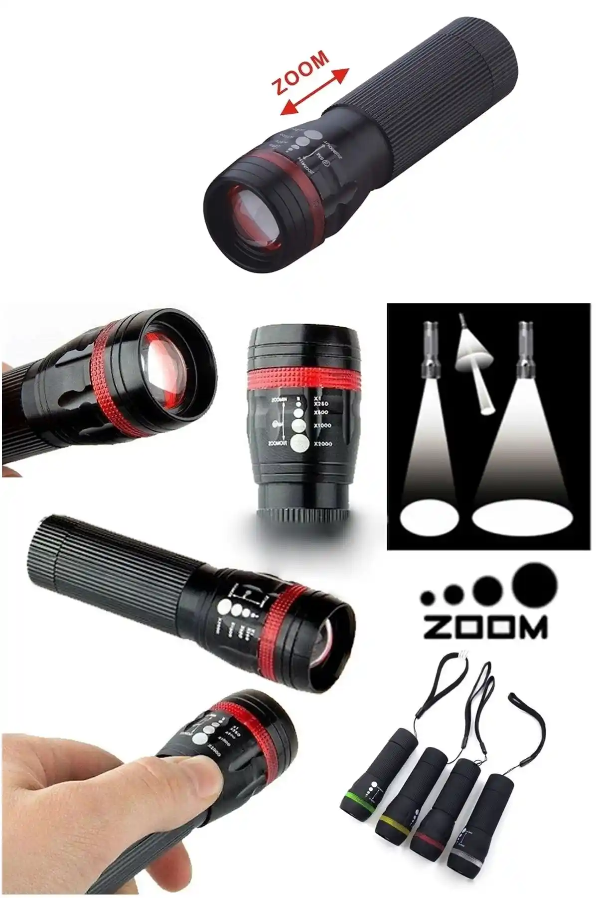 Yopigo Güçlü Ledli ve Zoomlu 2 Km Menzilli El Feneri Güç ve Dayanıklılık Sunar