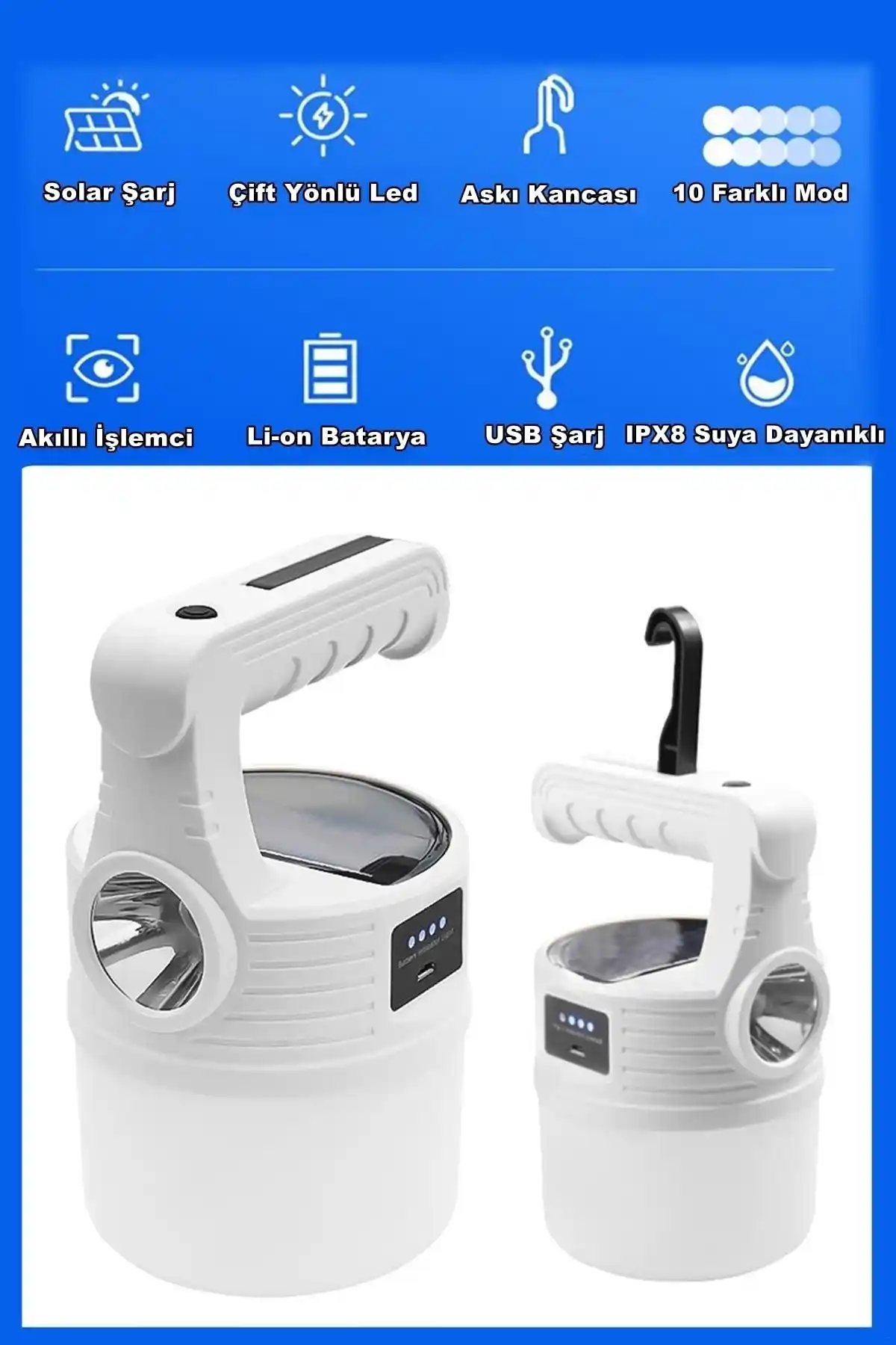 Yopigo P-300w Güneş Enerjili Kamp Lambası: Çok Modlu, Dayanıklı ve Çevre Dostu Tasarım