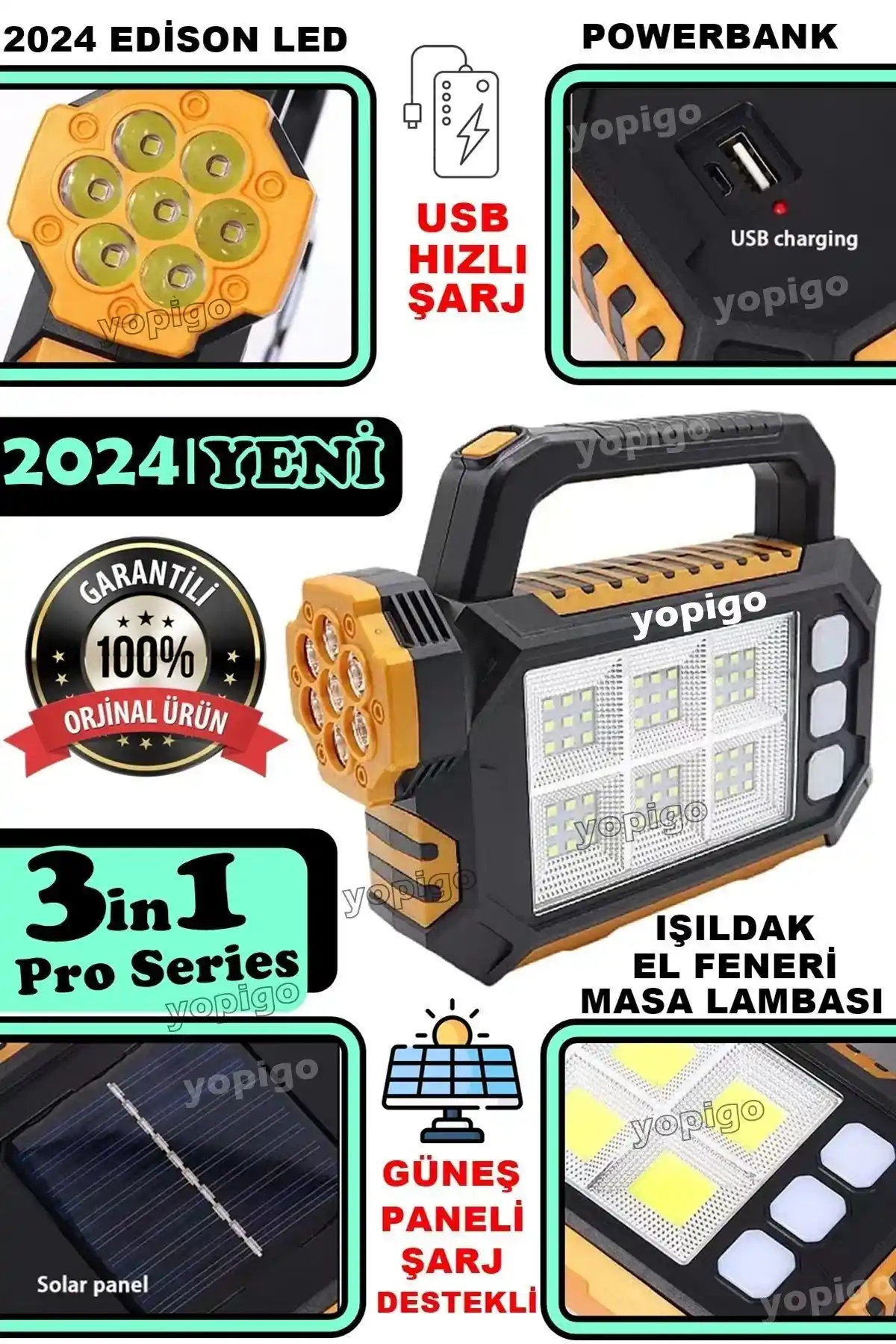 Yopigo TR-7878 Güneş Enerjili Solar Şarjlı 25W Ay<dı>nlatma Cihazı İncelemesi ve Özellikleri