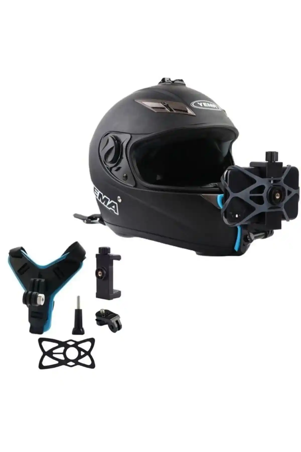 Yüksek Performanslı Aksiyon Kamera Kask Aksesuar Seti Güvenli ve Stabil Kullanım İçin