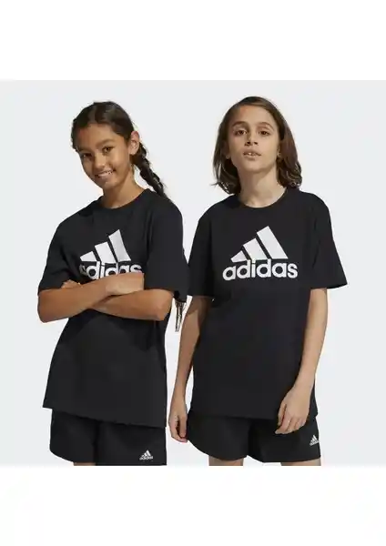 Adidas IC6855 Essentials Büyük Logo Pamuklu Çocuk Spor Tişörtü Günlük Kullanım İçin