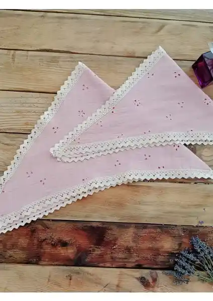 Anne ve Kız İçin Zarif ve Rahat Üçgen Muslin Bandana Seti