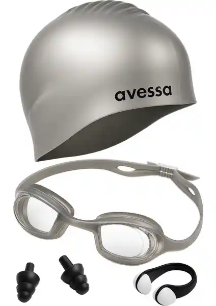 Avessa 4'lü Yetişkin Yüzücü Seti: Konforlu ve Şık Yüzme Aksesuarları