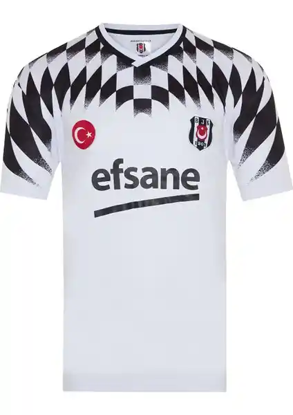 Beşiktaş Retro Efsane Kısa Kol Beyaz Forma - Şık ve Nostaljik Spor Giyim Ürünü