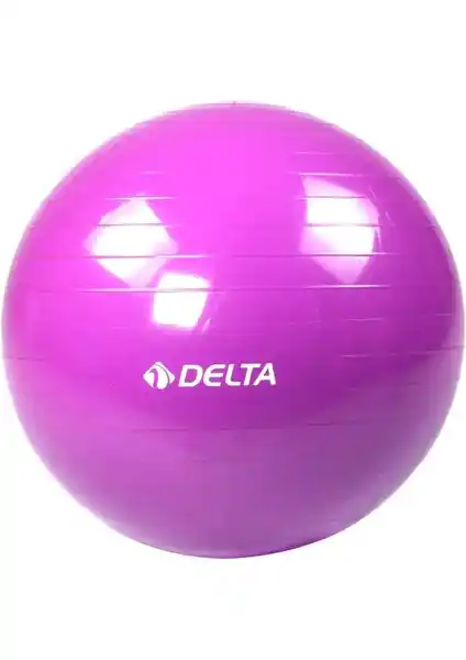 Delta 55 cm Dura-Strong Deluxe Mor Pilates Topu ile Egzersiz ve Sağlıklı Yaşam