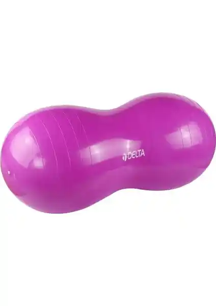 Delta Fıstık Şeklinde Mor Pilates Topu 90 cm x 45 cm dayanıklı ve stabil egzersiz ekipmanı