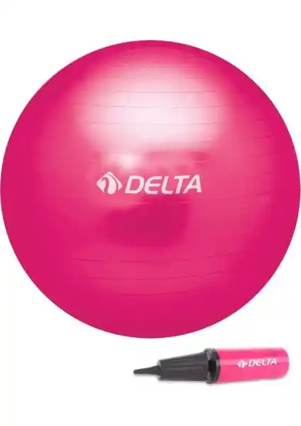 Delta Fuşya 75 cm Pilates Topu ve Çift Yönlü Pompa Seti ile Sağlıklı Egzersiz Deneyimi