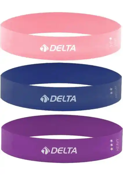 Delta Latex 3'lü Aerobik Pilates Direnç Lastiği: Çok Yönlü Kullanım ve Dayanıklılık Özellikleri