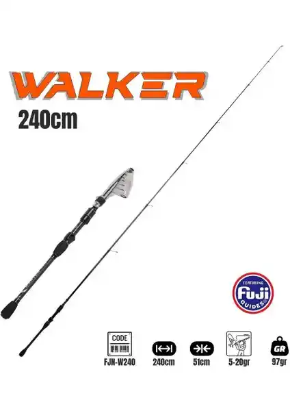 Fujin Walker 240cm Teleskopik Spin Kaşığı: Hafif ve Dayanıklı Balıkçılık Ekipmanı