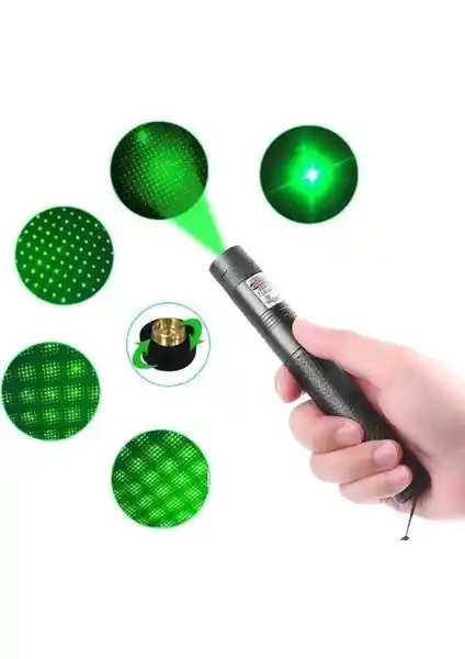 Gold Silver YF-303 Yeşil Lazer Pointer Güçlü Menzil ve Çok Yönlü Kullanım Özellikleri