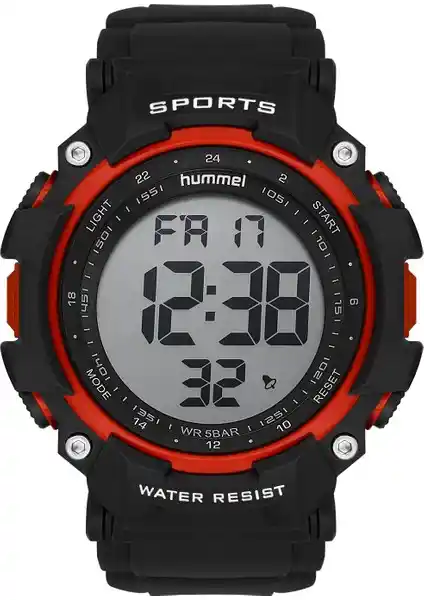 Hummel Erkek Spor Kol Saati Siyah Kırmızı HM-1013MD-4 Günlük ve Spor Kullanımı İçin Uygun