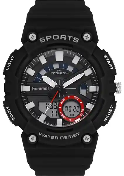 Hummel Erkek Spor Kol Saati Siyah Renkli Dayanıklı ve Fonksiyonel Tasarım