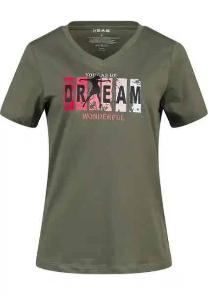 Kadınlar İçin Doğa Dostu ve Şık V Yaka Pamuk Tişörtü Modern Tasarım