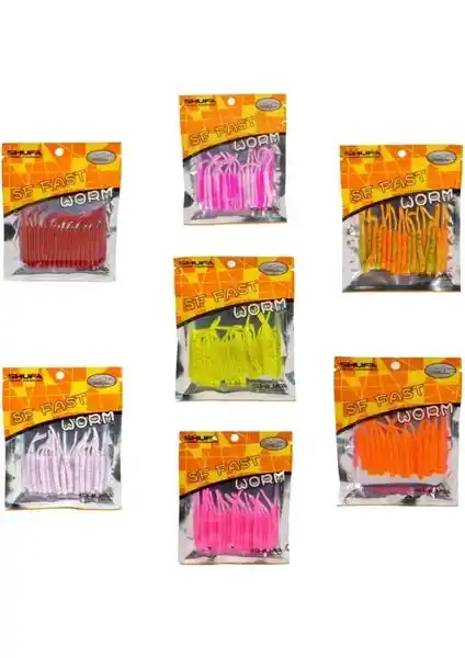 Shufa Fast Worm 5.2cm LRF Silikonu: Çok Yönlü ve Dayanıklı Balık Yemi Çözümü