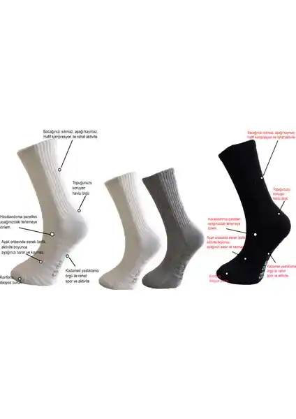 Silk Step Fit Line 4'lü Spor Çorabı: Konfor ve Fonksiyonellik Bir Arada