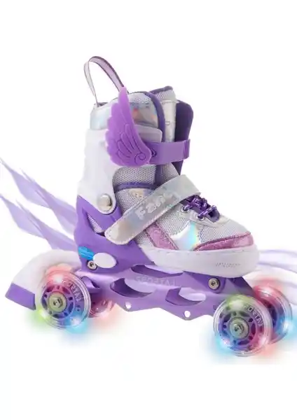 Sportaj Melek Kanatlı Işıklı Çocuk Pateni Güvenli ve Eğlenceli Kayma Deneyimi