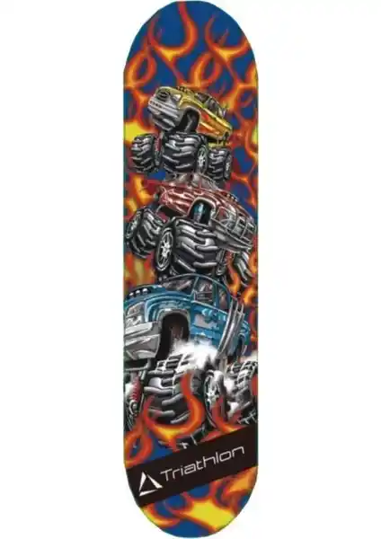 Triathlon T132 Hot Trucks Desenli Kaykay Çocuklar ve Gençler İçin Eğlence Dolu Bir Seçenek