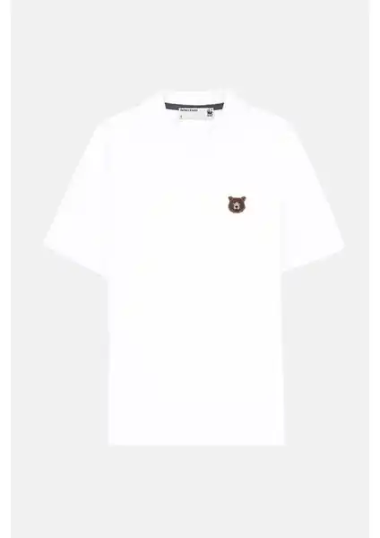 WWF Market Bozayı Polo Yaka T-Shirt Beyaz Renkli Günlük ve Spor Kullanımına Uygun