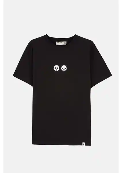 WWF Market Chi & Chi Panda Siyah Soft T-Shirt Günlük ve Sürdürülebilir Moda Tercihi