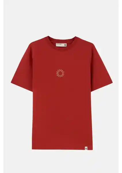 WWF Market Güneş Lightweight T-Shirt Kiremit Renkli Doğa Dostu Yazlık Pamuklu Tişört