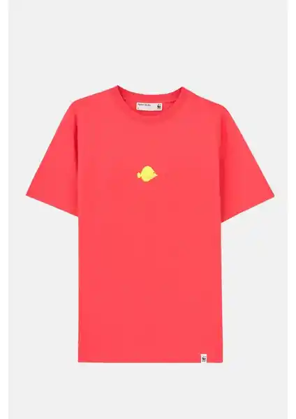 WWF Market Sarı Tang Hafif T-Shirt Nar Çiçeği Doğa Temalı Sürdürülebilir Yazlık Giyim