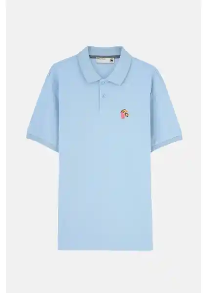 WWF Palyaço Balığı Polo Yaka T-Shirt Mavi – Şıklık ve Konforun Buluştuğu Yazlık Giyim