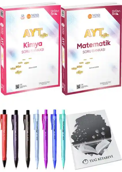 2025 AYT Matematik ve Kimya Soru Bankaları ÜçDörtBeş Yayınları ile Sınava Hazırlık
