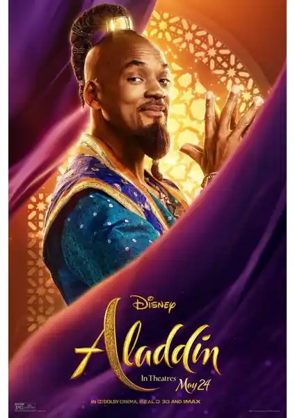 Aktüel Aladdin 2019 Folyo Duvar Posteri Yüksek Kalite ve Şık Tasarım