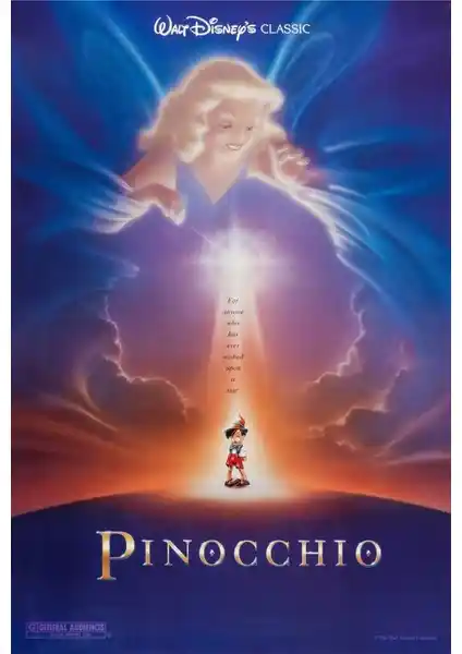 Aktüel Pinocchio 1940 Folyo Poster Dekorasyon ve Estetik İçin Uygun Bir Seçenek