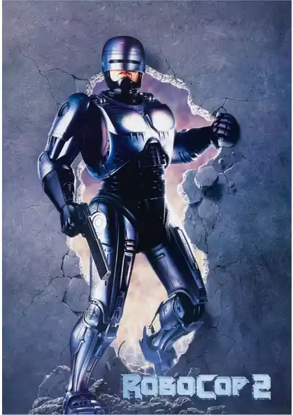 Aktüel Robocop 2 (1990) Poster ile Evinize Sanatsal ve Dayanıklı Dekorasyon Seçeneği