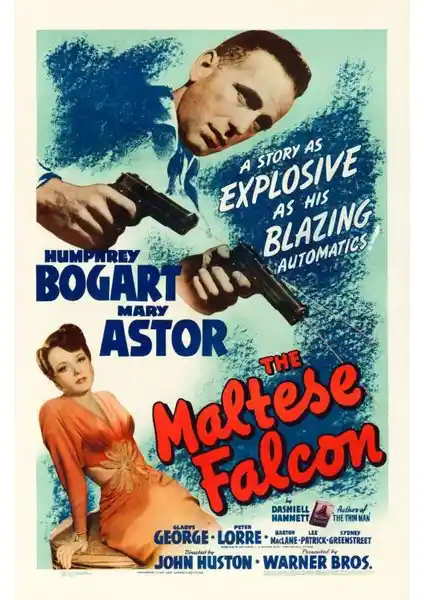 Aktüel The Maltese Falcon 1941 Film Afişi 70x100 cm Dekoratif ve Dayanıklı Poster
