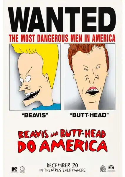 Beavis and Butt-Head Do America Posterleri Modern Dekorasyon İçin Uygun Bir Seçenek