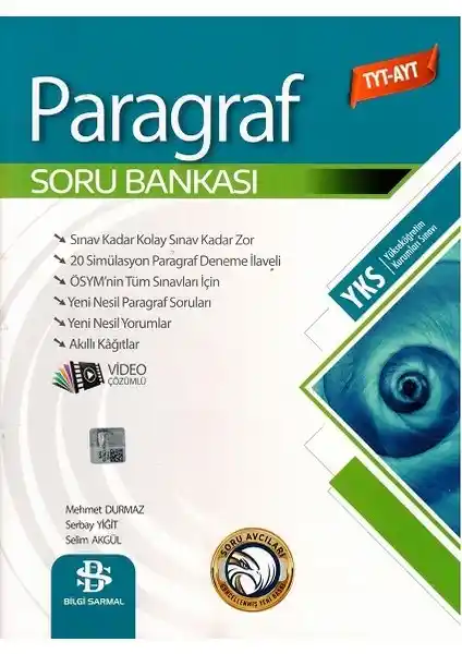 Bilgi Sarmal TYT AYT Paragraf Soru Bankası Güncel ve Çeşitli Soru Tipleriyle Öğrenmeyi Destekler