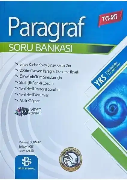 Bilgi Sarmal Yayınları TYT AYT Paragraf Soru Bankası Güncel ve Güçlü Bir Eğitim Kaynağı
