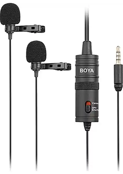 Boya BY-M1DM Çok Yönlü İkili Yaka Mikrofonu Profesyonel Ses Kaydı ve Canlı Yayın Çözümü
