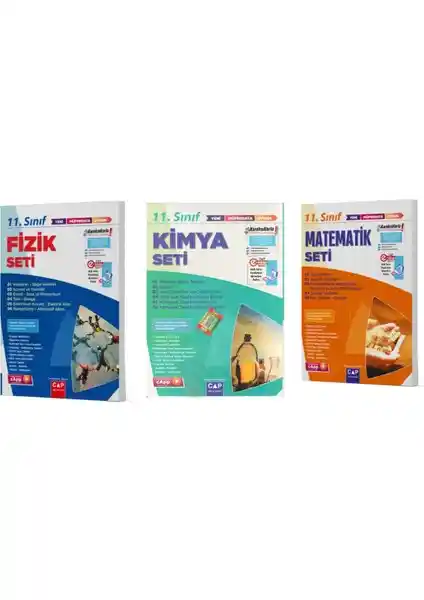 Çap Yayınları 11. Sınıf Matematik Fizik Kimya Seti Güncel Müfredat Uyumlu