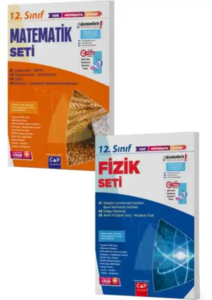 Çap Yayınları 12. Sınıf Matematik ve Fizik Seti Güncel ve Etkili Öğrenim Kaynağı