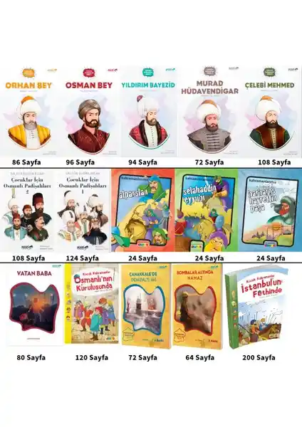 Çocuklar İçin Osmanlı ve Tarih Seti: Eğlenceli ve Bilgilendirici 15 Kitaplık Koleksiyon