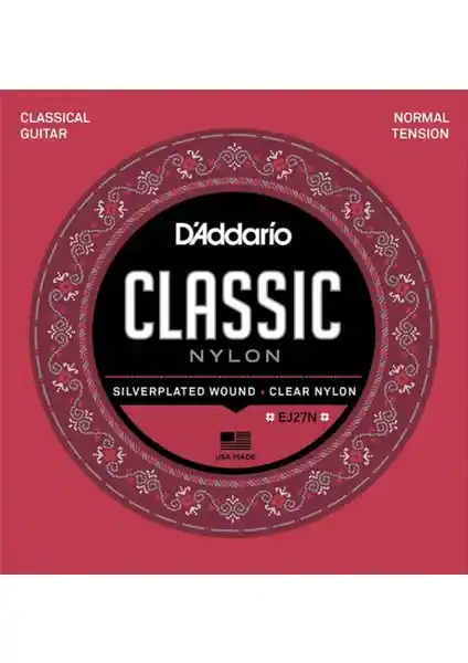 D'Addario EJ27N Klasik Gitar Teli Seti: Yüksek Kalite ve Dayanıklılık Sağlayan Seçenek